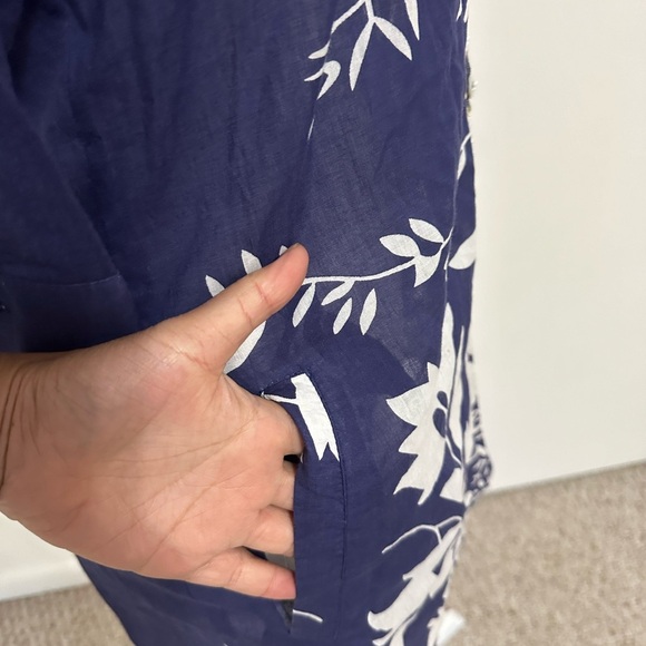 Soft Surroundings Blue Le Jardin Tunic, Cover Up Caftan Embellished Bead… - Picture 7 of 7